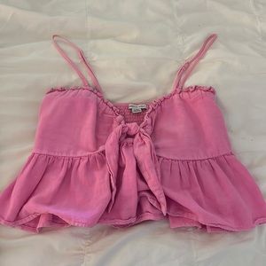 American Eagle tie bow tank with removable straps size medium